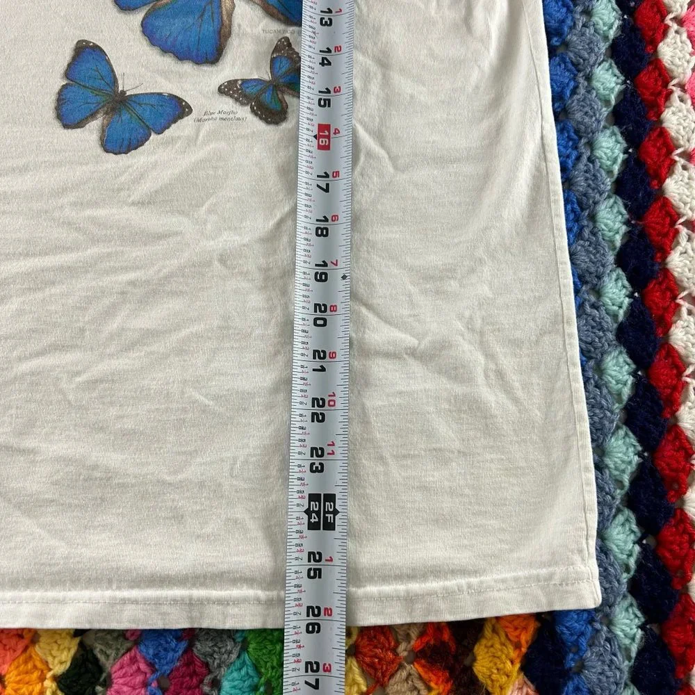 Vintage 90s Butterfly Identification Costa Rica Tee Tucan Tico Wildlife … - Picture 12 of 15